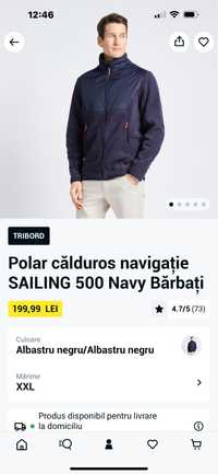 Polar Decathlon călduros navigație SAILING 500 Navy Bărbați
