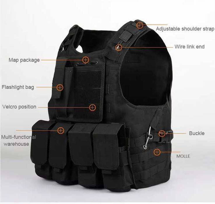 Vestă tactică, vânătoare Airsoft, Multifunctionala Olive Carrier Plate