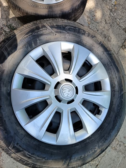 Jante skoda tabla + capace originale 16 5x112