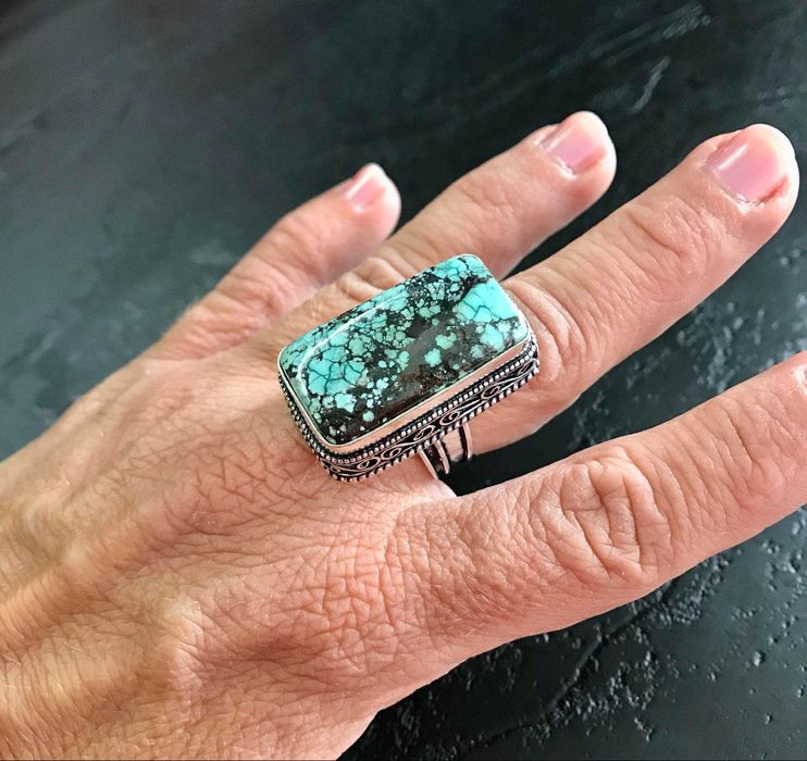 Inel Argint 925 cu Piatra Semipretioasa Turquoise/Turcuaz