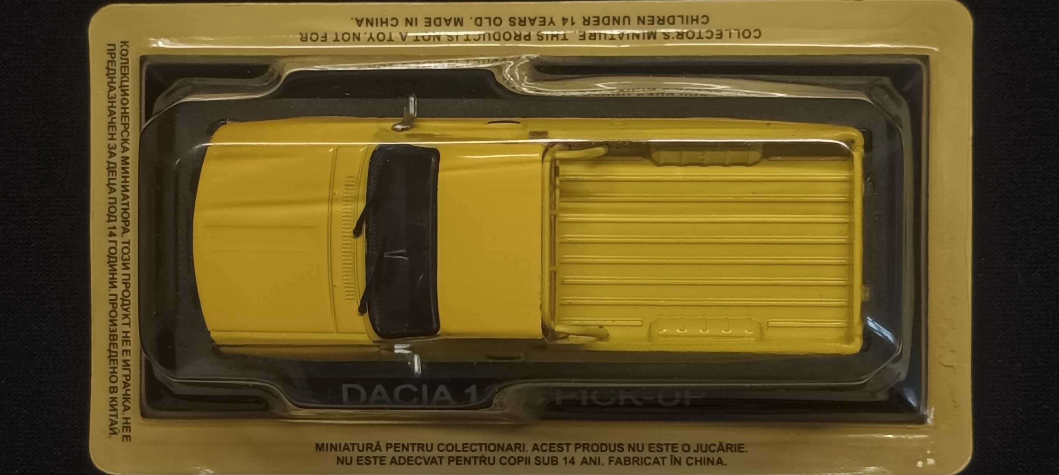 Macheta Dacia 1304 pick-up 1:43, sigilata, cu revista