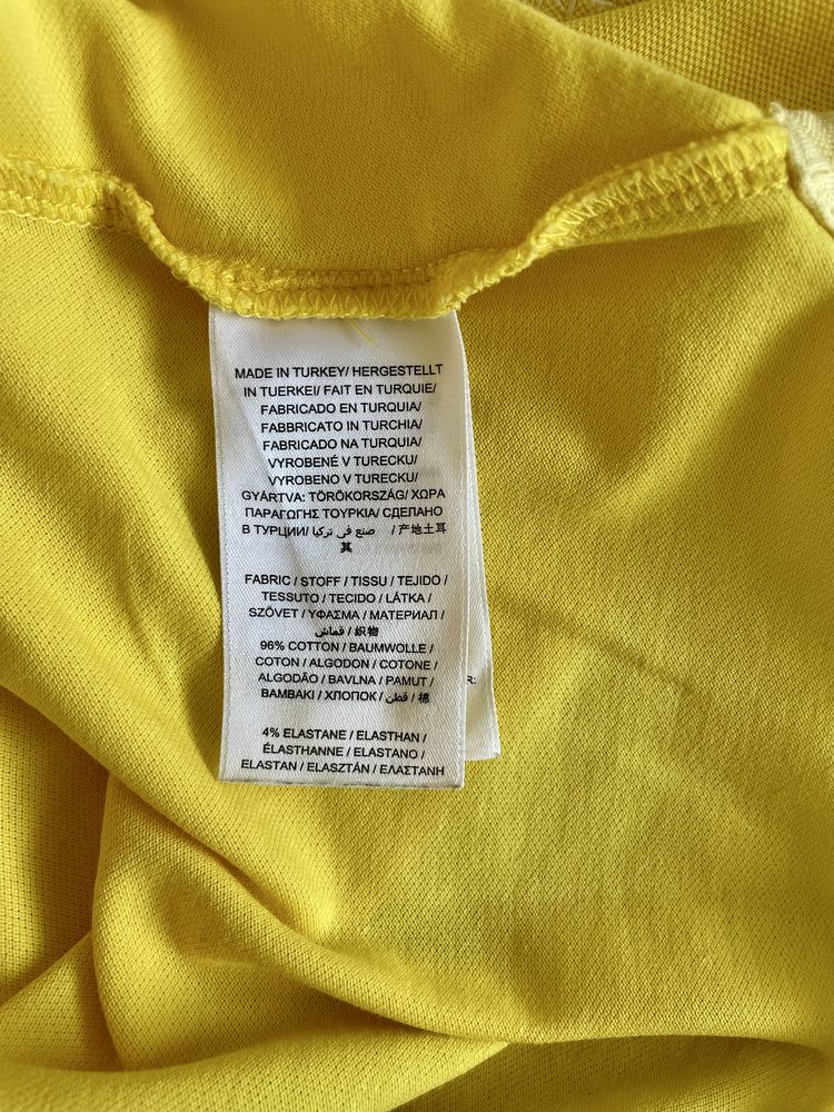 Tricou polo GANT galben pal