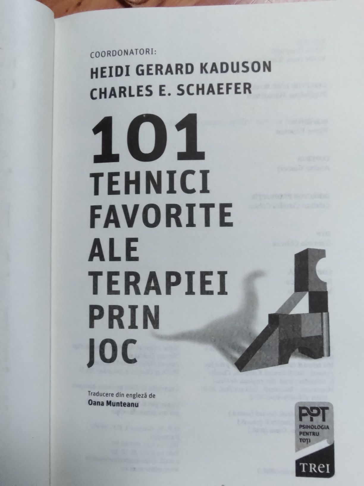 carte psihologică,101 Tehnici Favorite Ale TERAPIEI PRIN JOC,
