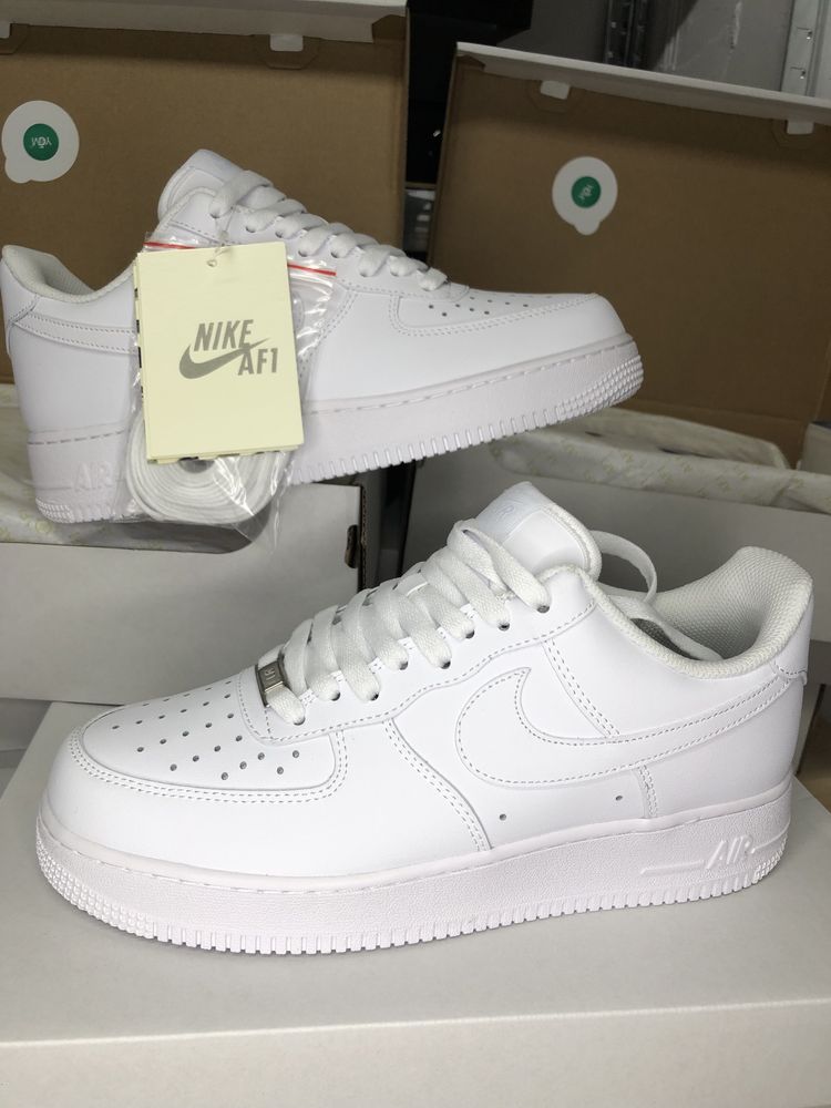 100% Piele Nike Air Force 1 AF1 All White Air Force 1 Triple White AF1