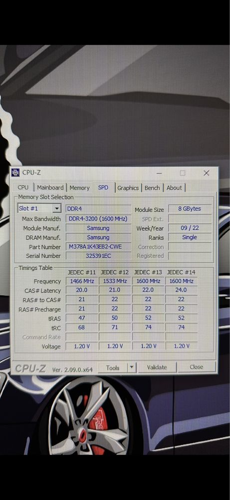 16 GB RAM Samsung DDR4 3200 MHz 2x 8 GB