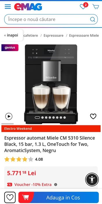 Espressor, expresor Miele CM 5310 silence