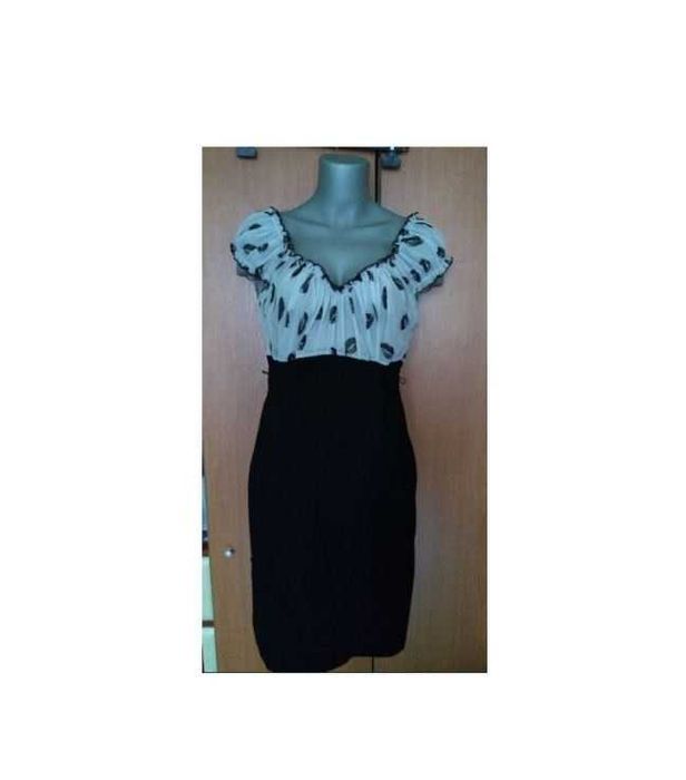 Rochie RedHerring negru-gri sexy , mulata, transparenta, M, UK