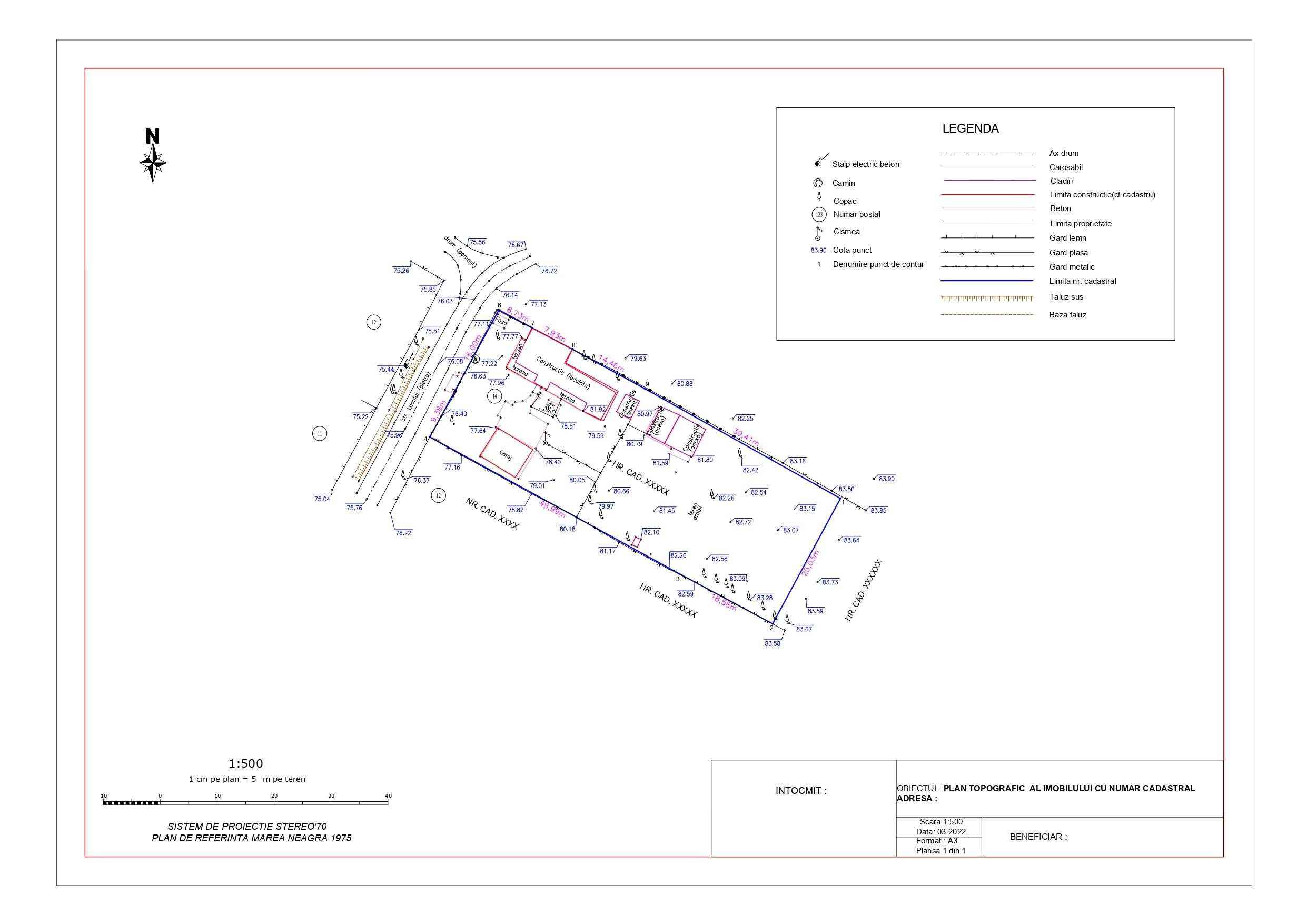 Trasare teren/limite de proprietate/intarusare/constructie