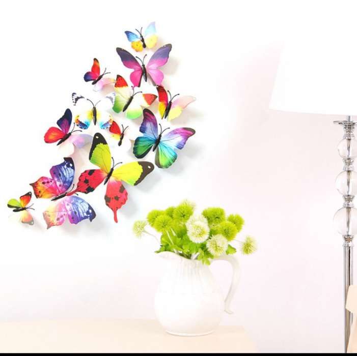 Fluturi decorativi 3D,curcubeu-multicolor