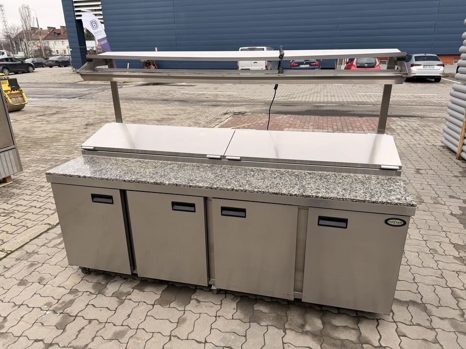 Masa rece pizza inox profesionala blat marmura