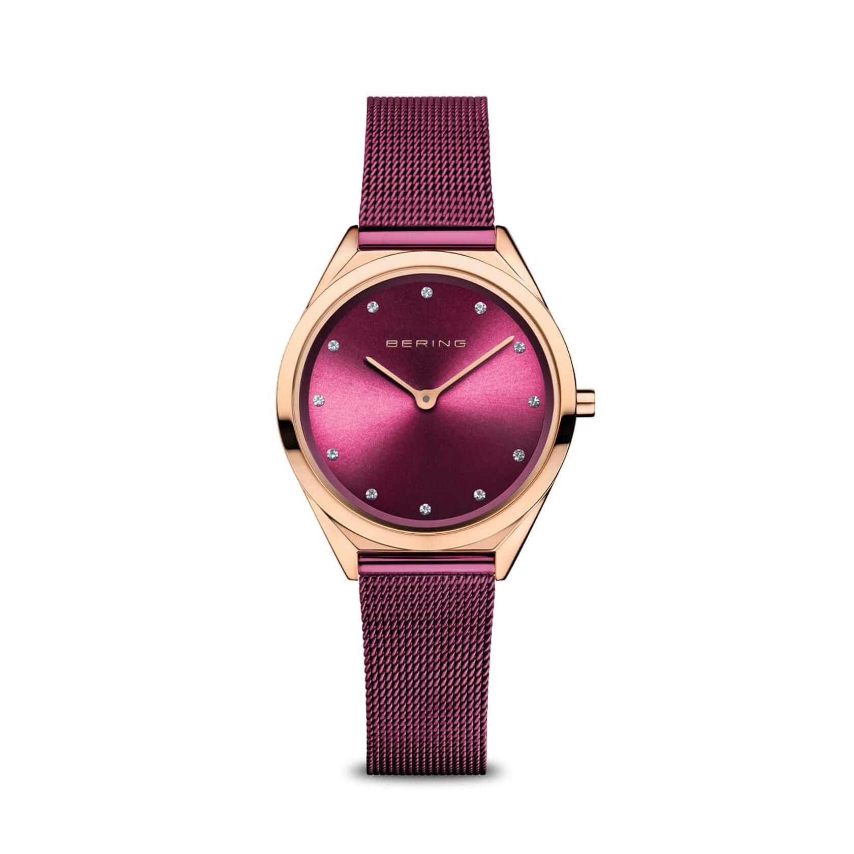 Дамски часовници Bering - Сапфир кристал, кристали Swarovski, 316L