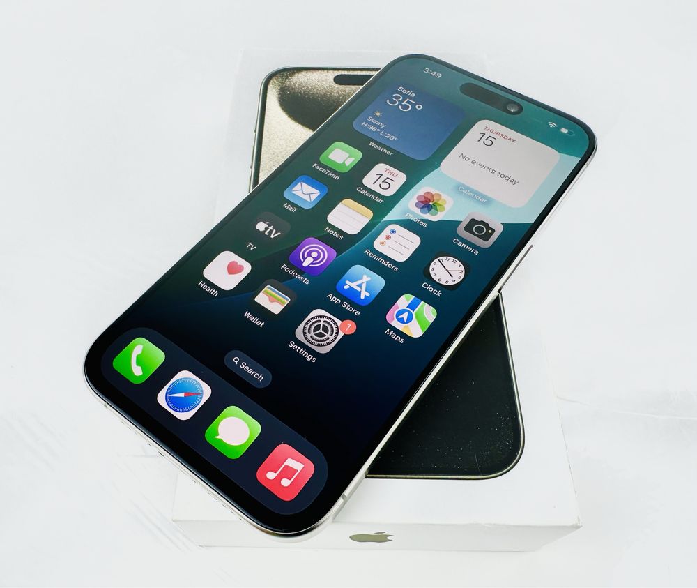 Apple iPhone 15 Pro 128GB Natural Titanium Перфектен! Гаранция!