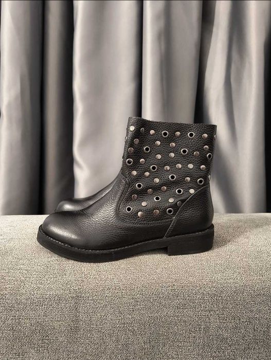 Ghete biker brand Twinset, piele interior/exterior, marimea 35