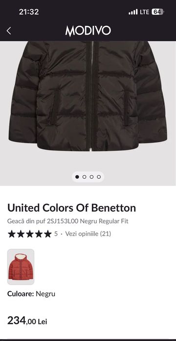 Geaca de iarna United Colors of Benetton