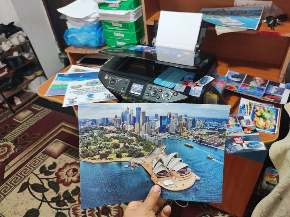 Epson 615 kopiya skanerli 6 ta rangli tezkor printer. dyuzi 100% tiniq
