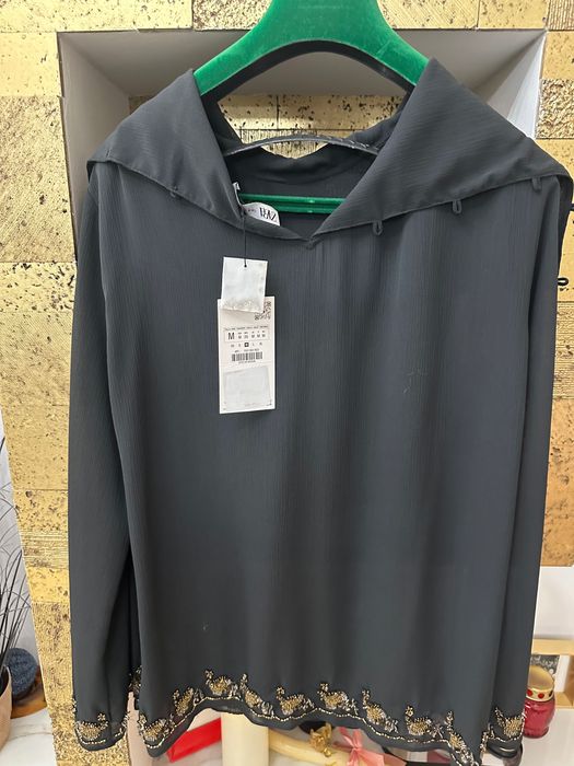 Bluza voal si margele cusute ZARA noua