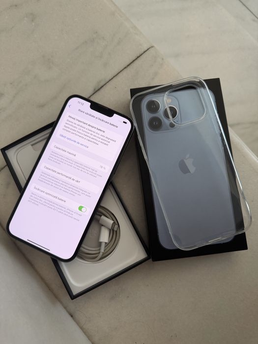 Iphone 13 Pro Max Sierra Blue 128gb in stare impecabila full box cu to