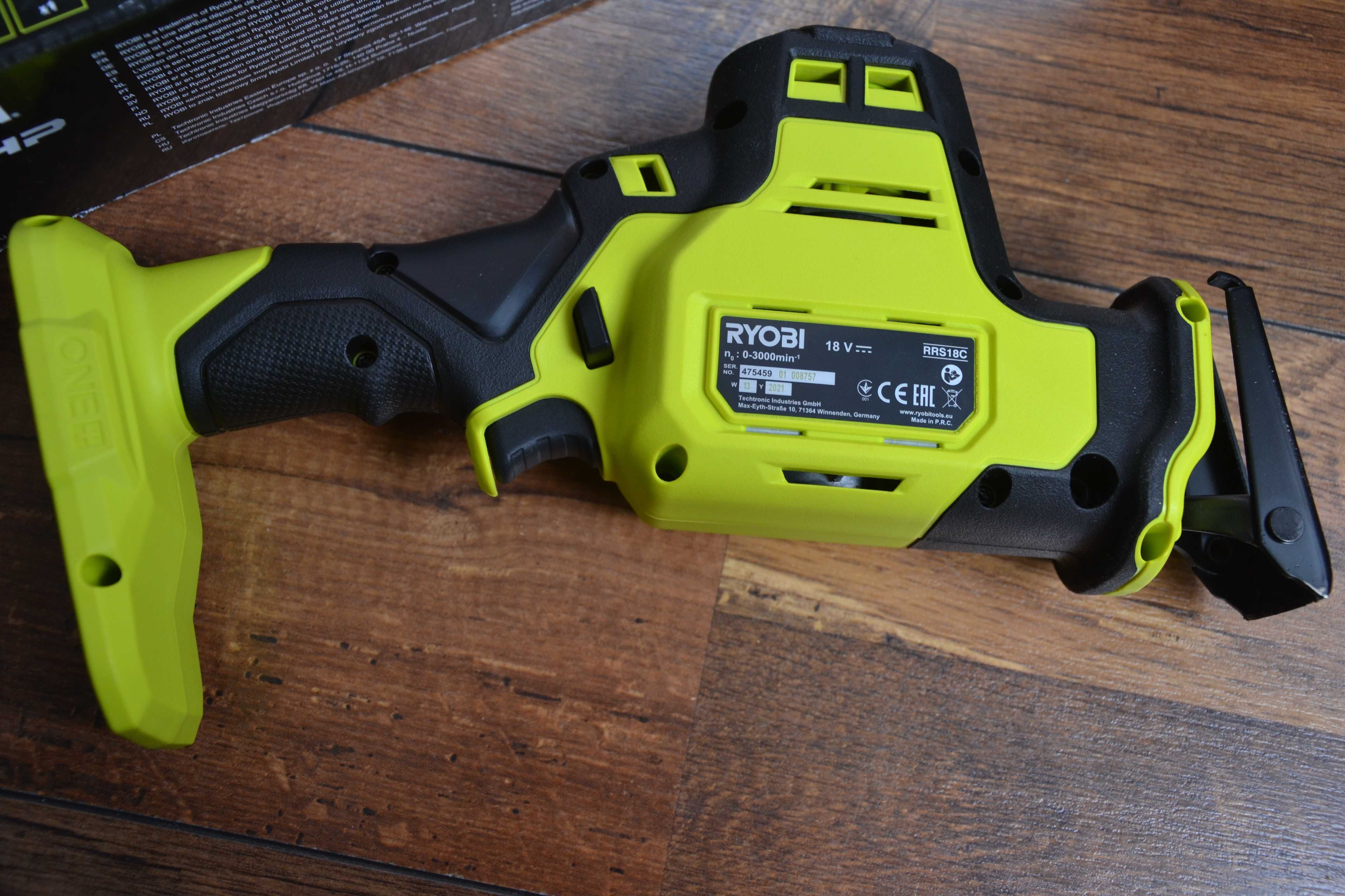 Акумулаторен, безчетков саблен трион Ryobi 18V