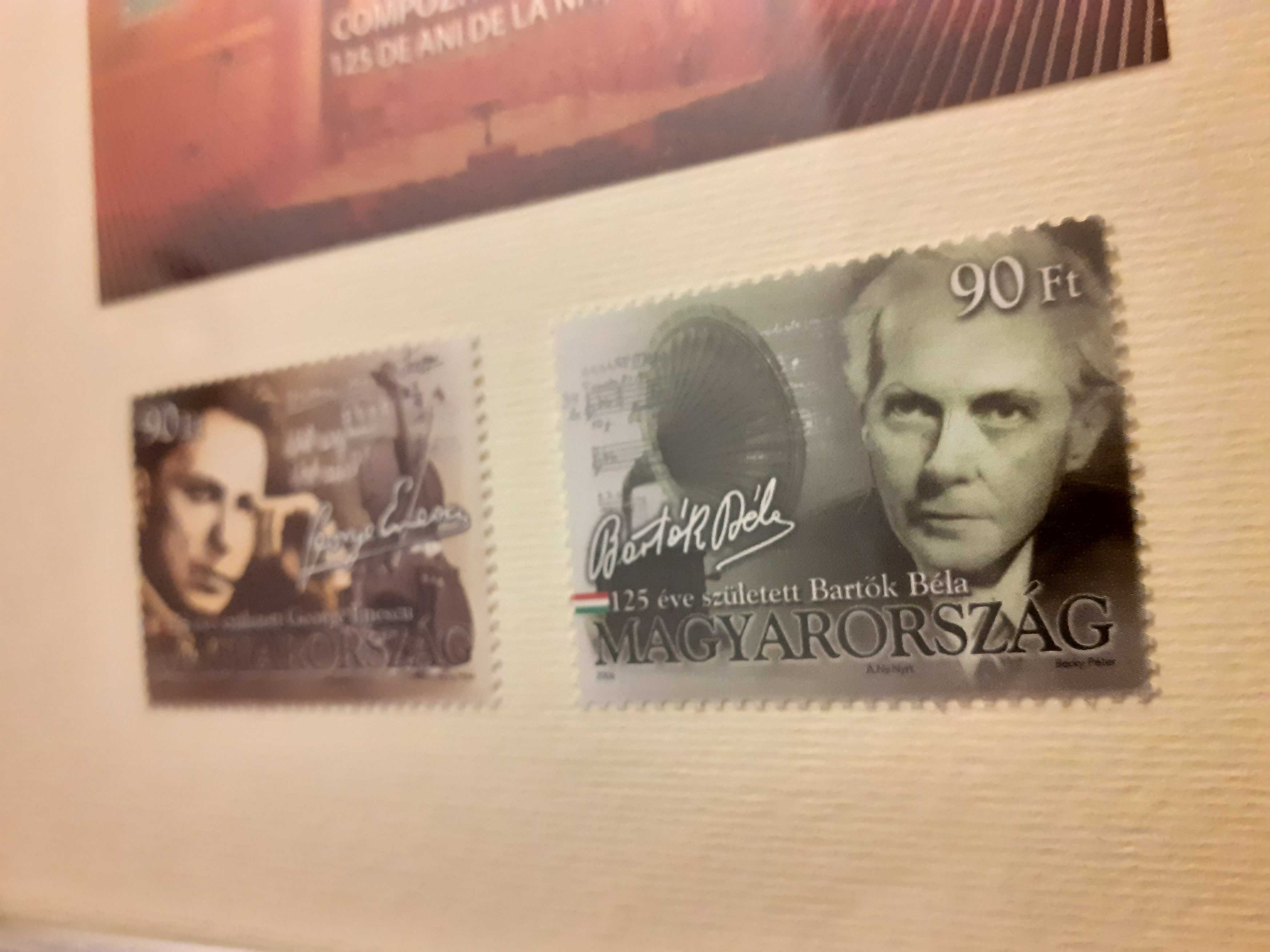 Tablou timbre Compozitori celebri: Bela Bartok - George Enescu (2006)