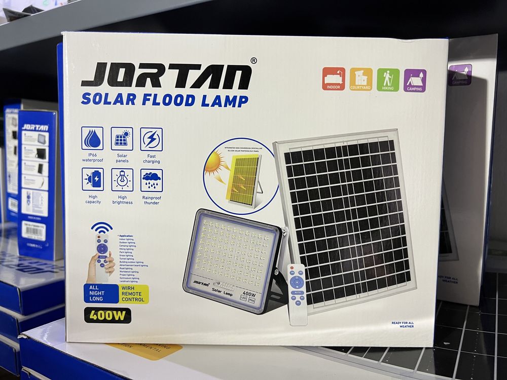 Proiector solar 400W Jortan cu cablu de 4 M si telecomanda