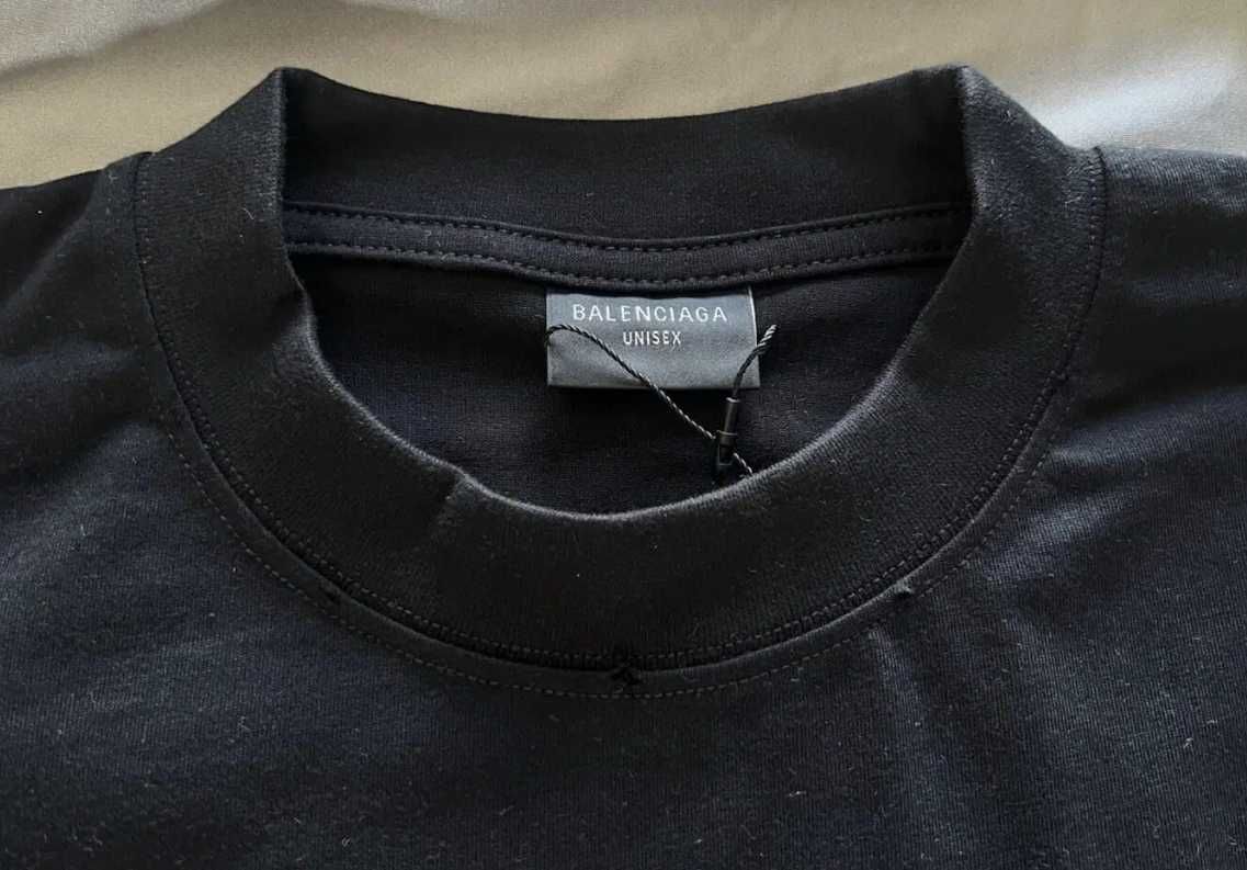 Balenciaga мъжка тениска в черно , мъжки тениски памучни