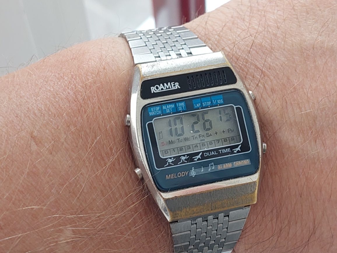 Ceas vintage Roamer LCD Melody perfect functional, colectie
