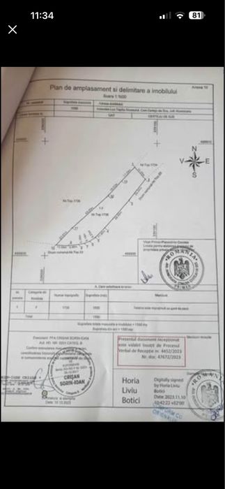 Teren de vânzare – 1.590 mp – Toplița Mureșului