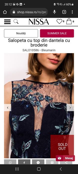 Salopeta Nissa bleumarin