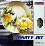 Party set „Briliant” – Set desert cu motive florale galbene