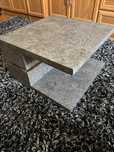 Masă de cafea rotativă, cu model cu efect de beton