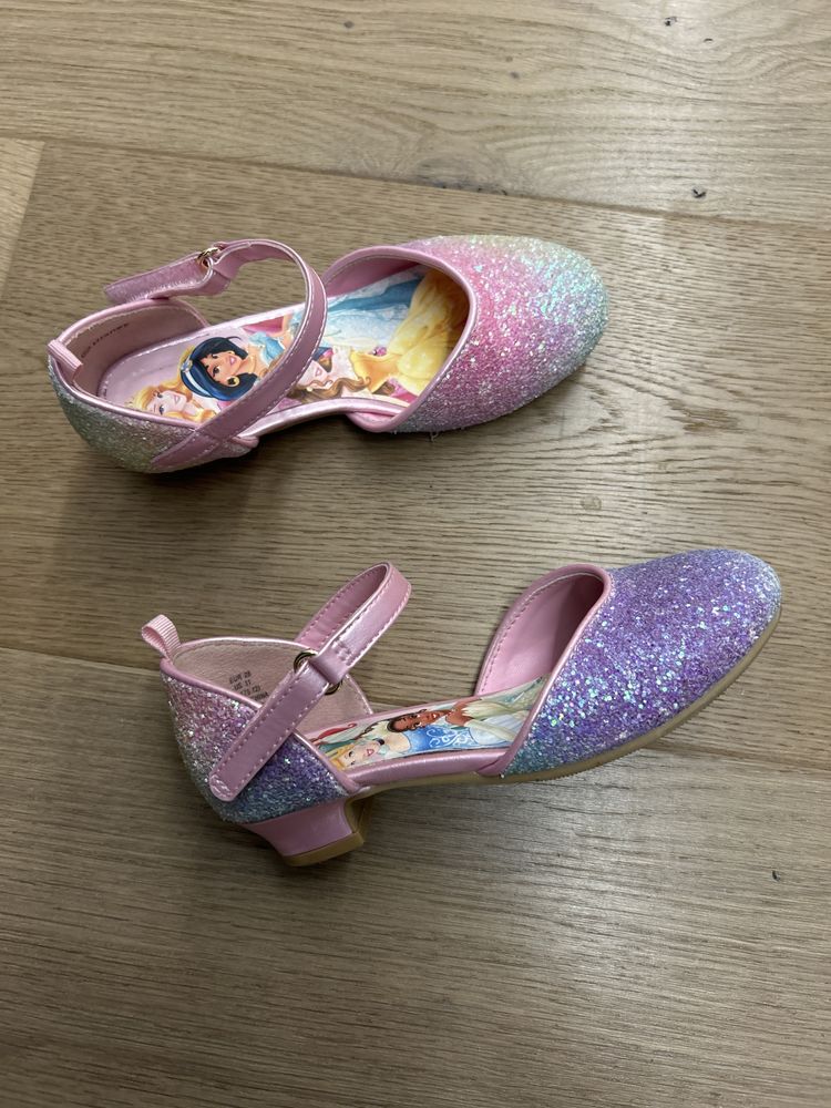 Pantofi eleganti stralucitori Disney cu toc masura 28 17,5 cm