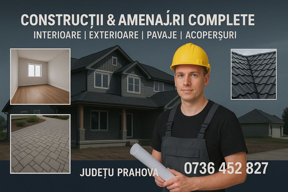 Executam lucrări exterioare interioare