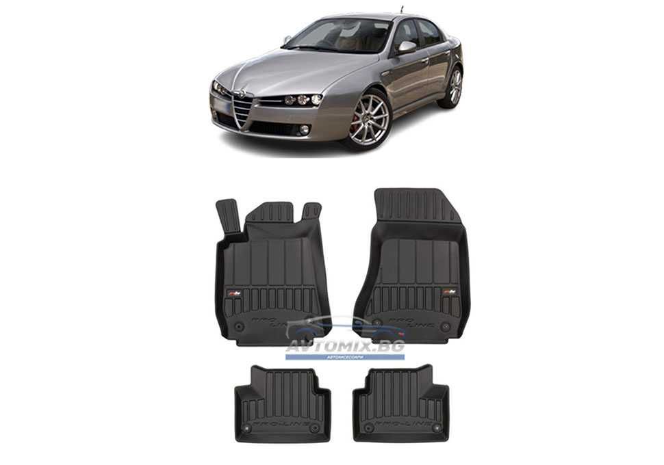 Гумени стелки за Alfa Romeo 159, 2005-2011 г., ProLine 3D