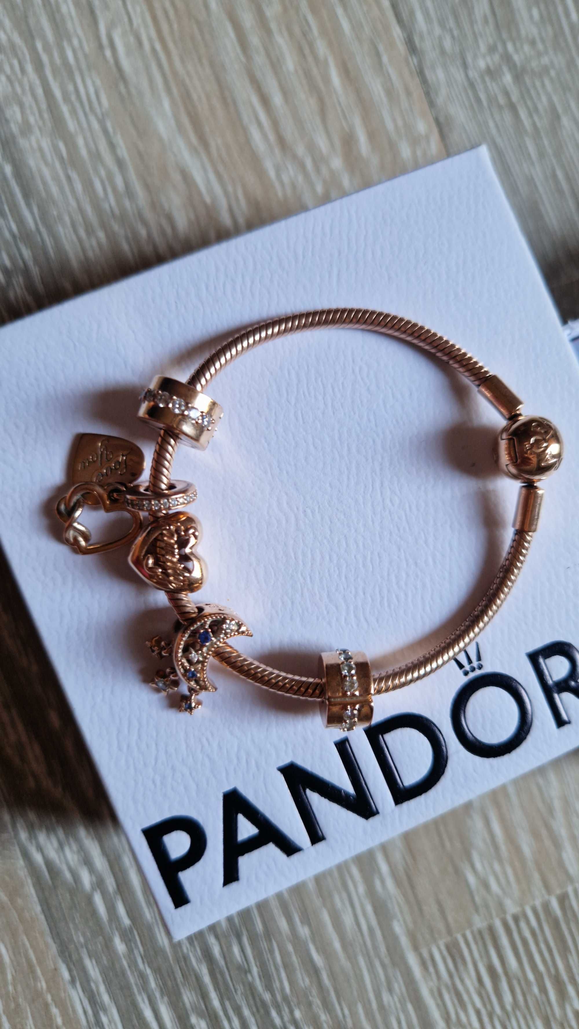 Розово злато гривна  Pandora