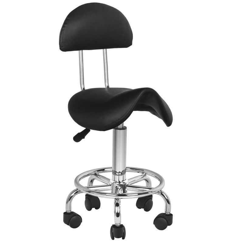Козметичен/фризьорски стол - табуретка с облегалка AS-6001- 45/60 см
