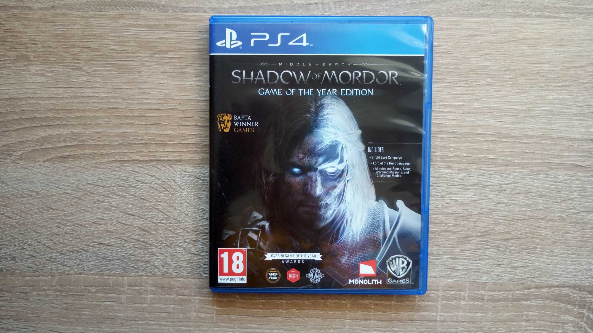 Vand Middle Earth Shadow Of Mordor GOTY PS4 Play Station 4