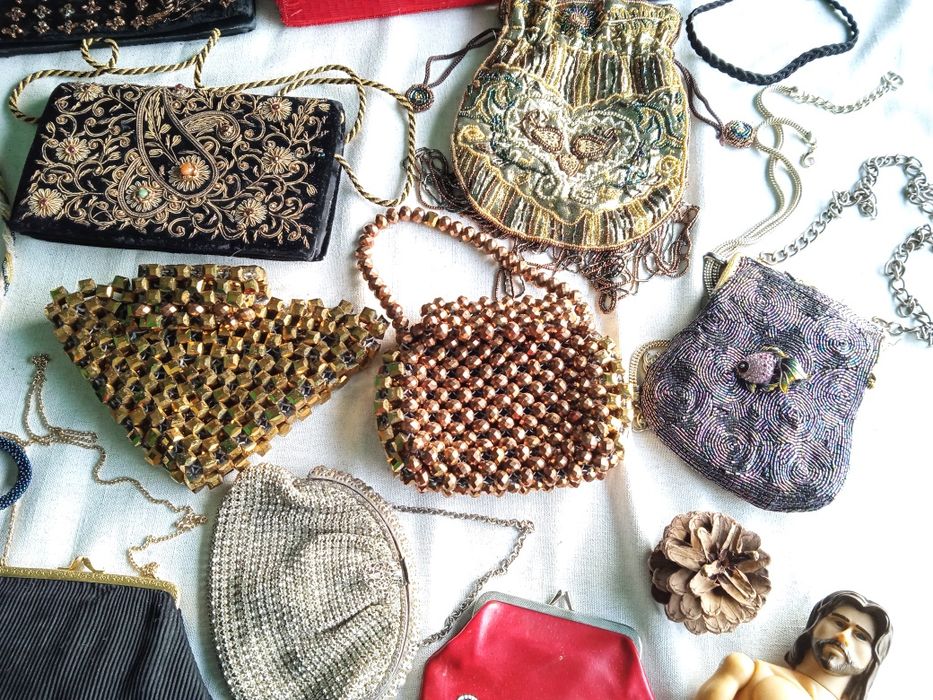 Театральные вечерние сумки из хрустального бисера