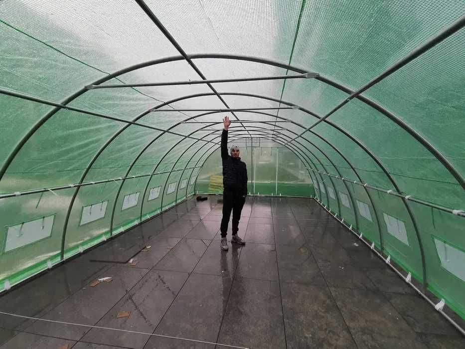 Solarii gradina diverse marimi, teava galvanizata, folie armata