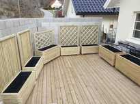 Jardiniere Pin nordic impregnat - 20-25 ani la exterior
