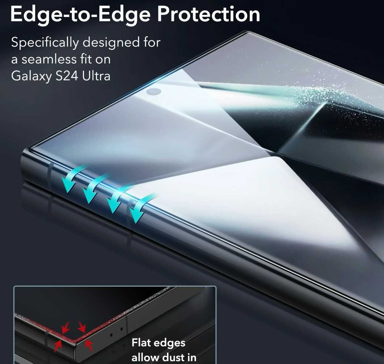 Защитное стекло на экран Samsung S24 Ultra (2шт)