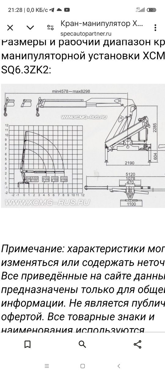 СРОЧНО  Сотилади Установка Кран ,XCMG 6.300.