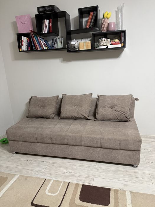 Диван-книжка в гостиную 2 м. Серый. Раскладывается