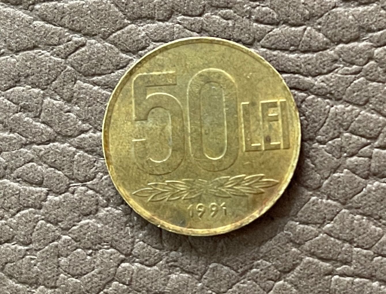 Vând moneda de colecție 50 de lei 1991