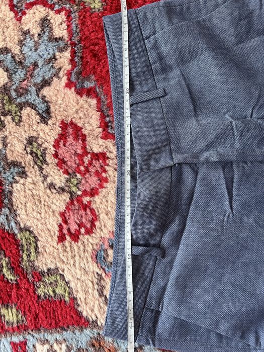 Pantaloni conici H&M albastru barbat slim fit (170 - marime 38)