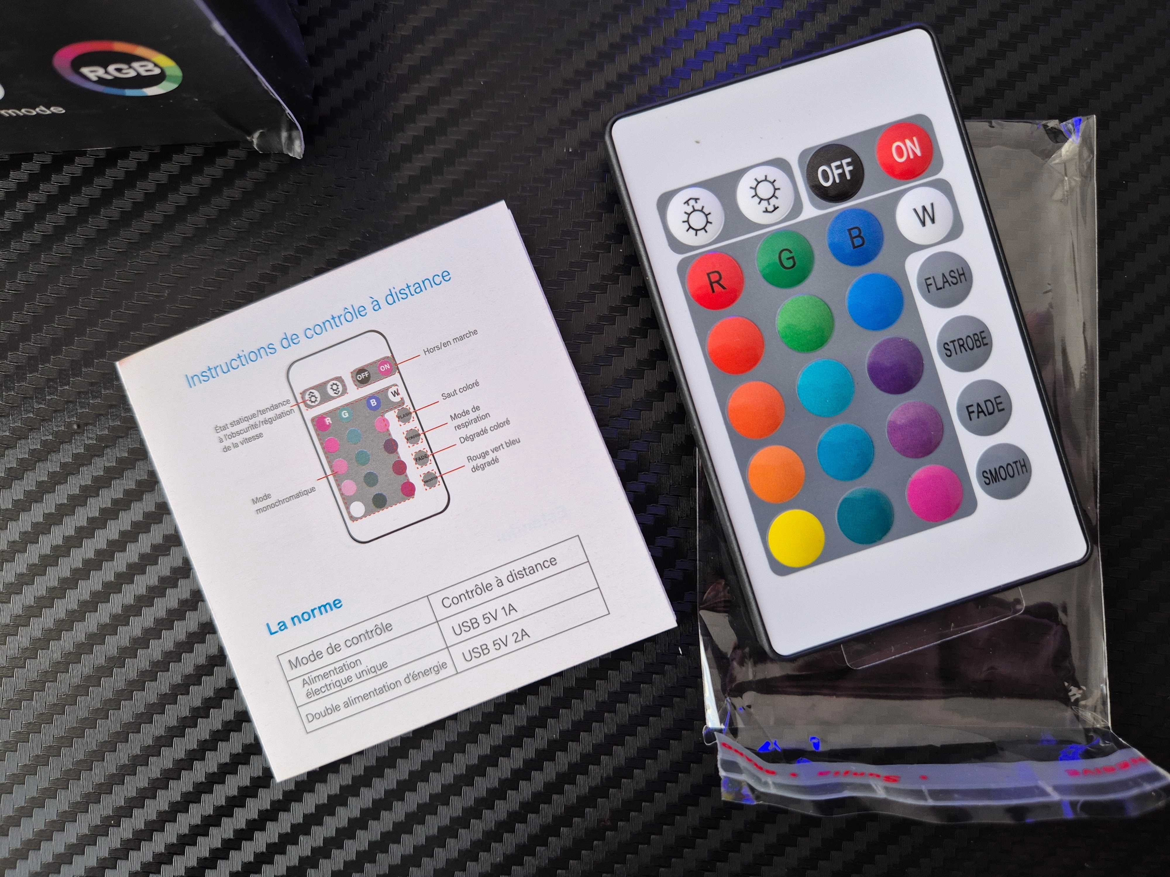 RGB LED лампи, амбиентна светлина, с дистанционно управление, 27см