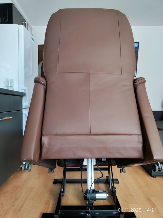 Fotoliu extensibil piele naturală cu telecomanda