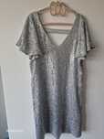 Rochie argintie cu paiete Mango