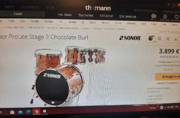 Sonor Prolite Chocolate Burl și Premier DW collectors