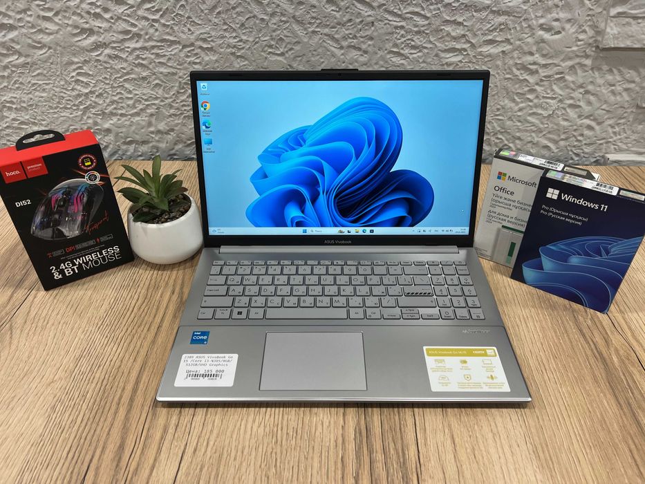 Ноутбук бизнес класса ASUS VivoBook 15 Go /Core i3-N305/8GB/512GB/UHD