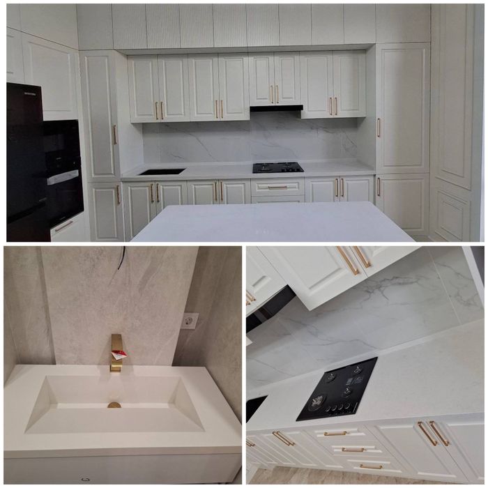 Stolishnitsa quyma, akril, kvarts toshdan oshxona sanuzelga yasaymiz.